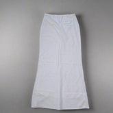 Charcoal White Linen Maxi Skirt - Size: AU12